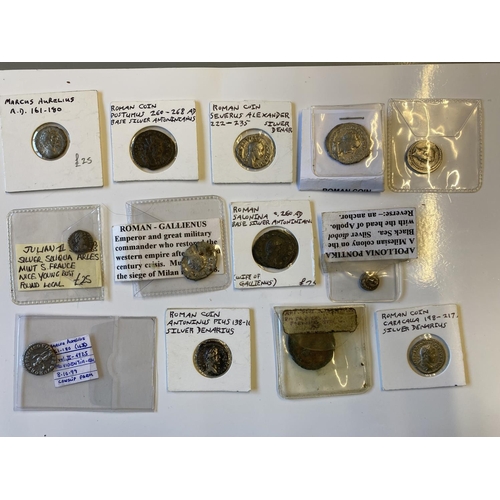 1002 - A COLLECTION OF ROMAN COINS DENARIUS AND SIMILAR. A collection of Roman coins from the reigns of Mar... 