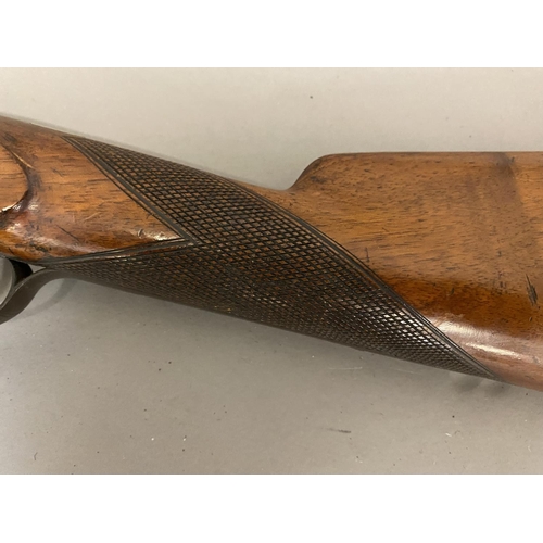 422 - A SINGLE BARREL SHOTGUN BY CALVERT. A single barrel percussion firing muzzle loading shotgun with a ... 