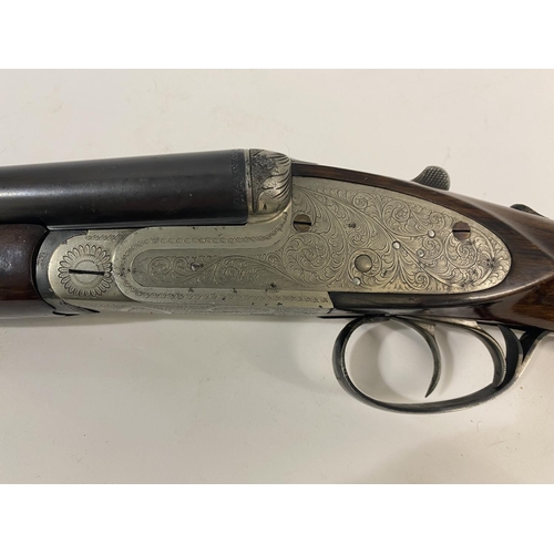 449 - A 20 BORE SOMMERTON DOUBLE BARREL SHOTGUN. A 20 bore side by side shotgun with ejector and sliding s... 