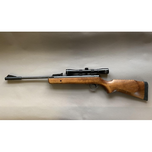 469 - A BSA SUPERSPORT AIR RIFLE AND TELESCOPIC SIGHT. A BSA .22 Supersport Air Rifle with a 38.5cm barrel... 