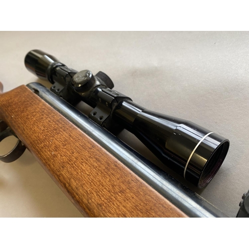 469 - A BSA SUPERSPORT AIR RIFLE AND TELESCOPIC SIGHT. A BSA .22 Supersport Air Rifle with a 38.5cm barrel... 