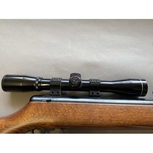 469 - A BSA SUPERSPORT AIR RIFLE AND TELESCOPIC SIGHT. A BSA .22 Supersport Air Rifle with a 38.5cm barrel... 