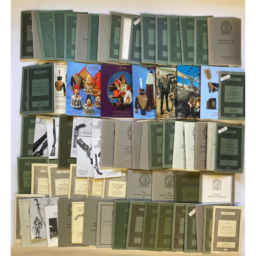 683 - A COLLECTION OF CHRISTIES AND BOSLEYS MILITARY AUCTION CATALOGUES. A collection of approximately 68 ... 