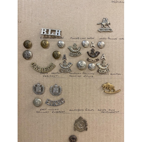 798 - A COLLECTION OF MILITARY INSIGNIA FOR INDIAN AUXILIARY FORCES POST 1922. A varied collection of badg... 