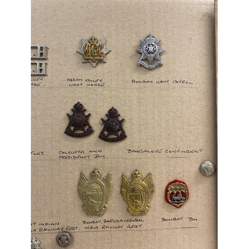 798 - A COLLECTION OF MILITARY INSIGNIA FOR INDIAN AUXILIARY FORCES POST 1922. A varied collection of badg... 