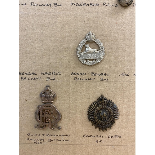 798 - A COLLECTION OF MILITARY INSIGNIA FOR INDIAN AUXILIARY FORCES POST 1922. A varied collection of badg... 