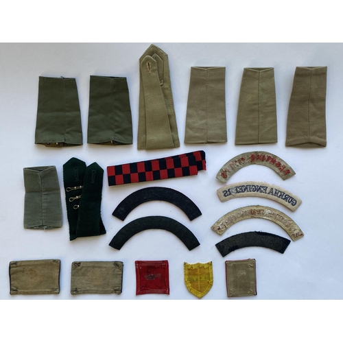 799 - A COLLECTION OF INDIAN ARMY CLOTH BADGES AND INSIGNIA. An interesting collection of cloth badges to ... 