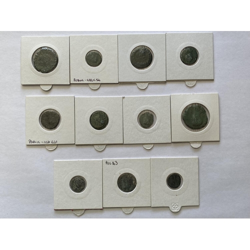 955 - A SMALL COLLECTION OF ROMAN COINS. Roman Empire coins to include examples from Carausius, 286-293 AD... 