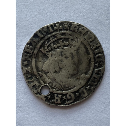 965 - A HENRY VIII GROAT. A Henry VIII hammered silver groat, young crowned portrait r. mm. possibly rose ... 