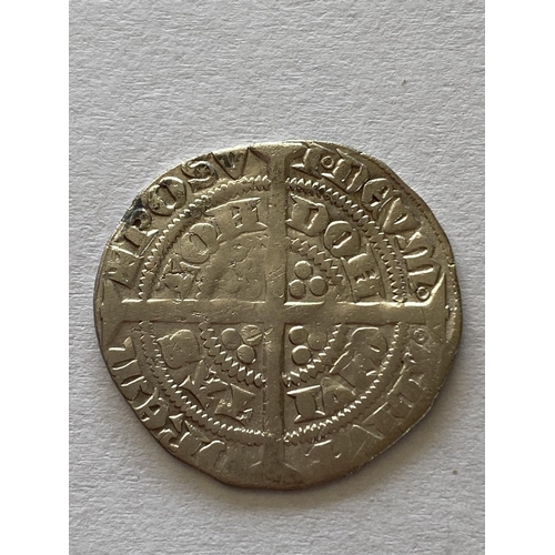 973 - AN EDWARD III (1327-77) HALFGROAT. An Edward III Halfgroat, Pre-Treaty Period, Series C, London Mint... 