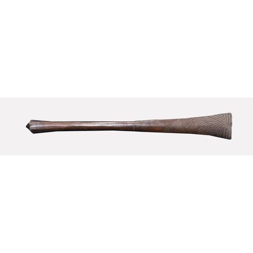 579 - 19THC POLYNESIAN TRIBAL CLUB - T YOUNGER a 19thc Polynesian Tongan Apa' Apai war club, with a flared... 