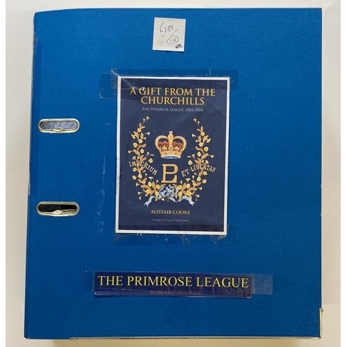 681 - THE PRIMROSE LEAGUE. AN EXTENSIVE COLLECTION. An extensive collection of Primrose League badges, eph... 