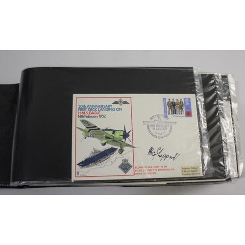 1418 - FIRST DAY COVERS - AVIATION including an album of RAF Commemorative Covers 1972-76, (No 1f Squadron,... 