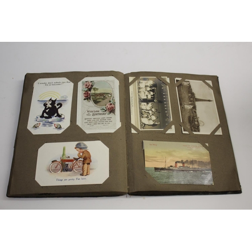 1433 - POSTCARD ALBUMS & PHOTOGRAPH ALBUM first album with GB content (Ashton Under Lyme, Arnside Tower, No... 