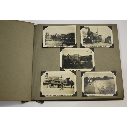 1433 - POSTCARD ALBUMS & PHOTOGRAPH ALBUM first album with GB content (Ashton Under Lyme, Arnside Tower, No... 