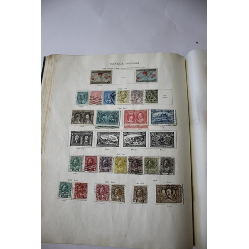 1436 - STAMP ALBUMS including a New Ideal Postage Stamp Album, with 19thc and 20thc used and mint stamps in... 