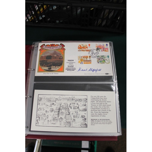 1454 - FIRST DAY COVERS & AUTOGRAPHS various albums of First Day Covers including some signed examples, sig... 