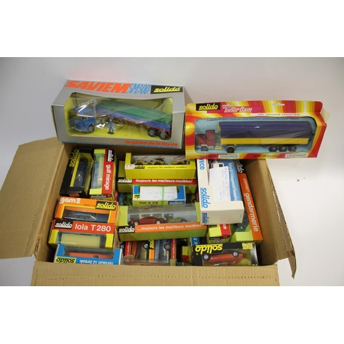 1486 - SOLIDO BOXED CARS & OTHER DIE CAST TOYS a box of various boxed models including 316 SM300 Lorry, 363... 