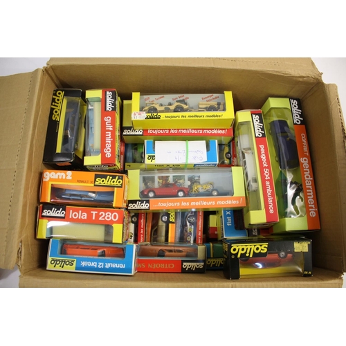 1486 - SOLIDO BOXED CARS & OTHER DIE CAST TOYS a box of various boxed models including 316 SM300 Lorry, 363... 