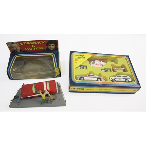 1490 - CORGI TOYS two boxed sets, including French No 20 Emergency Set, and Corgi 292 Starsky & Hutch Ford ... 