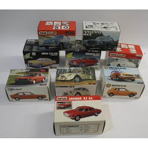 1503 - POLISTIL & BURAGO BOXED MODEL CARS including 2 Burago boxed cars (136 Alfetta and 110 BMW), and 7 bo... 