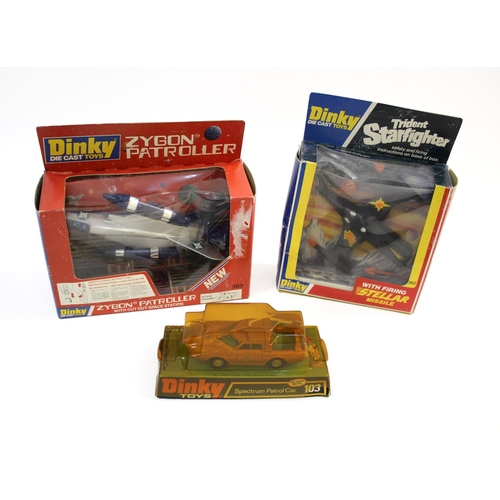 1509 - DINKY TOYS - SPECTRUM PATROL CAR 103 Spectrum Patrol Car, with a gold metallic body and in a bubble ... 