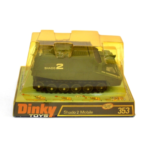 1521 - DINKY TOYS - SHADO 2 MOBILE 353 Shado 2 Mobile in a bubble pack box, with a green body and white int... 