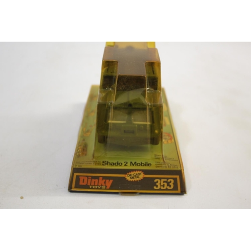 1521 - DINKY TOYS - SHADO 2 MOBILE 353 Shado 2 Mobile in a bubble pack box, with a green body and white int... 