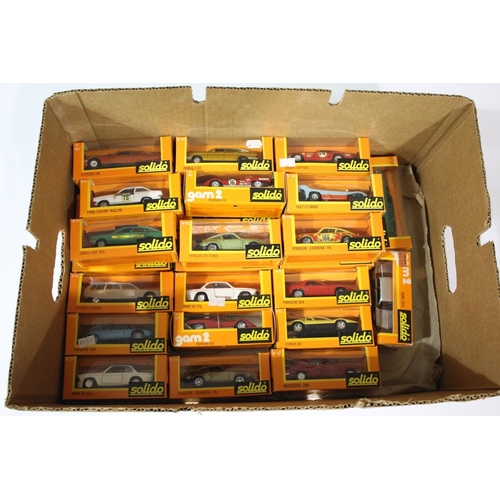 1527 - SOLIDO BOXED CARS approx 29 boxed model cars (orange boxes), including 49 Porsche 928, 60 Simca 1308... 