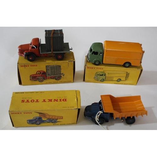 1532 - FRENCH DINKY TOYS 3 boxed models including 34A Berliet Quarry Truck, 34B Berliet Container Truck (re... 