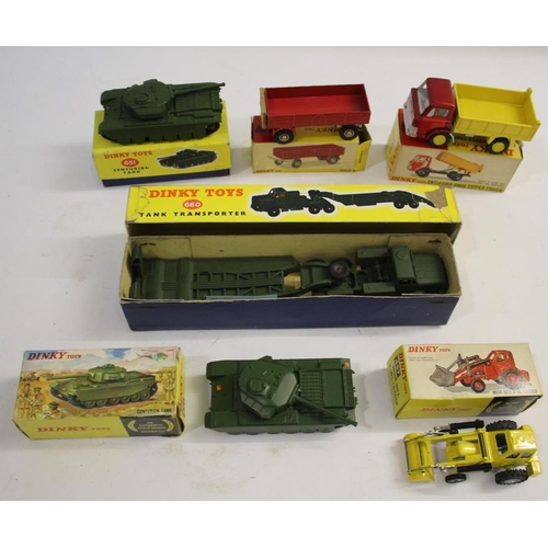 1546 - DINKY TOYS 6 boxed items including 660 Tank Transporter, 438 Ford Tipper Truck, 438 Ford Tipper Truc... 