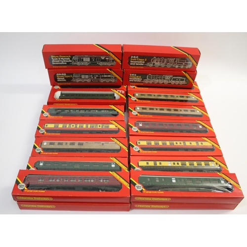 1580 - HORNBY BOXED LOCOMOTIVES & ROLLING STOCK 4 boxed locomotives, R758 Hymek, R150 LNER, R357 BR Loco, a... 