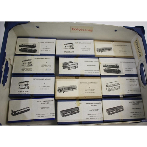 1593 - SUTHERLAND MODELS - COTSWOLD BUS KITS 22 boxed white metal bus kits, all look unused and some not op... 