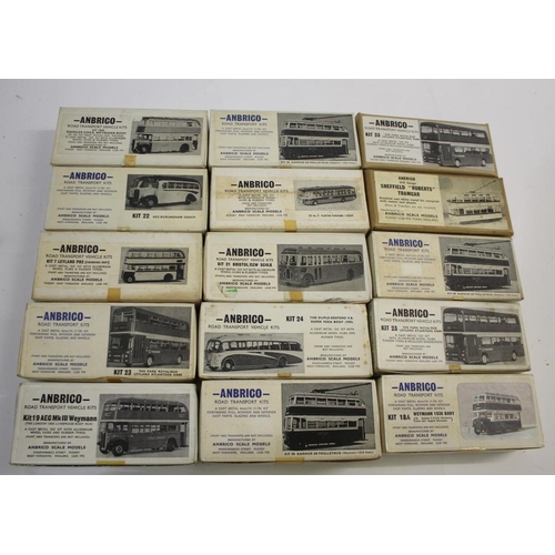 1609 - ANBRICO BOXED BUS KITS 15 boxed metal bus kits, all look unused and some not opened, including Plaxt... 