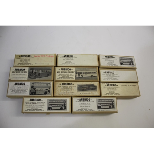 1611 - ANBRICO BOXED BUS KITS 13 boxed metal bus kits all look unused and some not opened, including AEC Re... 