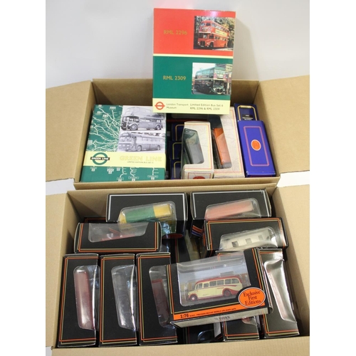 1613 - GILBOW EXCLUSIVE FIRST EDITIONS - BOXED BUSES 2 boxes with various boxed model buses, including RML ... 