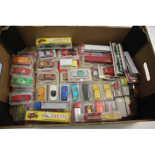 1635 - MAJORETTE FRENCH BOXED MODEL CARS & BUSES a large qty of boxed models, including 220 Volvo 245, 240 ... 