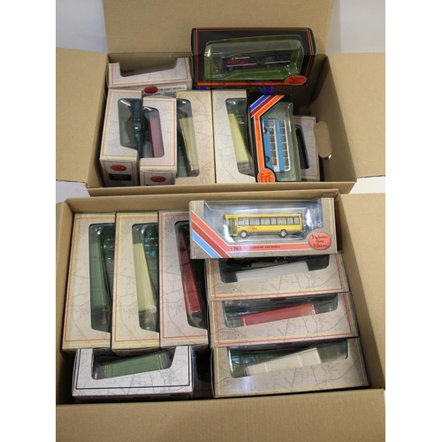 1638 - GILBOW EXCLUSIVE FIRST EDITIONS - MODEL BUSES 2 boxes with approx 50 boxed model buses, including 25... 