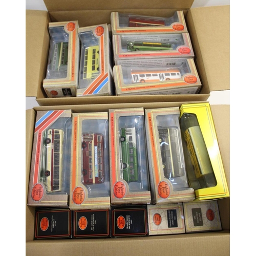 1642 - GILBOW EXCLUSIVE FIRST EDITIONS - BOXED BUSES 2 boxes with approx 52 boxed model buses, including 25... 