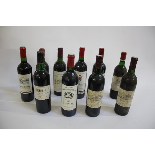 1891 - WINE 10 various bottles of wine including Chateau Martignac Graves 1992, Chateau Dignac 1985 (2), Ch... 