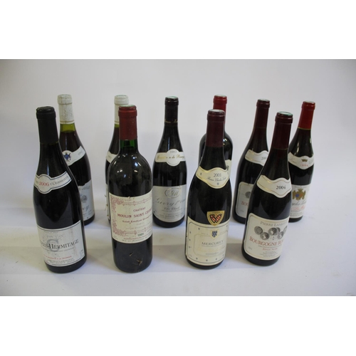 1894 - WINE various bottles including 2 bottles of Chateau D' Etroyes Juillet Mercurey 1992, Givry 1er Cru ... 