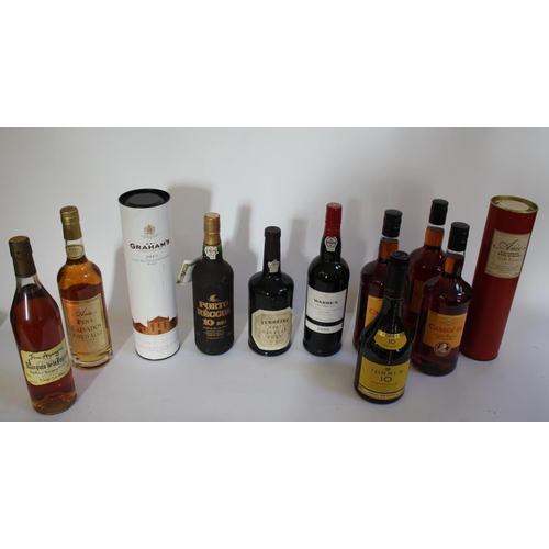 1899 - VINTAGE PORT & OTHER SPIRITS including a boxed bottle of Graham's 2013 Vintage Port, Porto Reggua 10... 