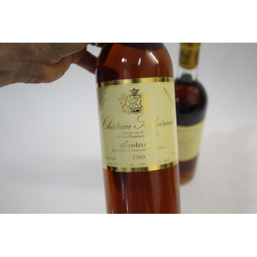 1901 - CHATEAU SUDUIRAUT SAUTERNES two bottles of Chateau Suduiraut Sauternes, 1989 and 1990. Both 750ml bo... 