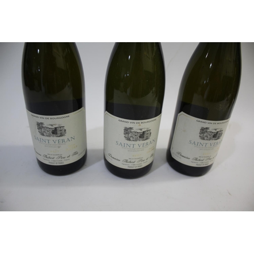 1904 - SAINT VERAN - WHITE BURGUNDY - 2007 3 bottles of Saint Veran Thibert, 2007, 750ml. (3)