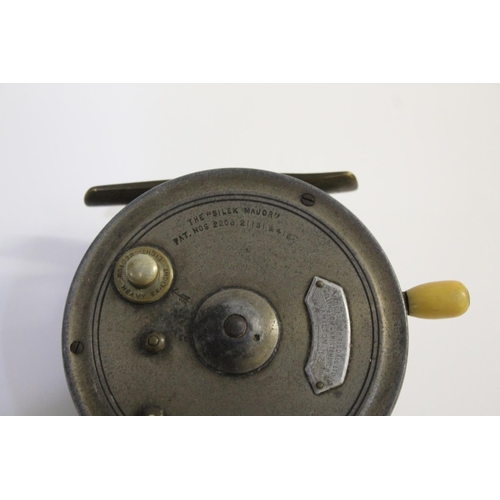 2128 - HARDY 'SILEX MAJOR' FISHING REEL - NEW ZEALAND INTEREST a 4' alloy reel with brass foot, ivorine bra... 