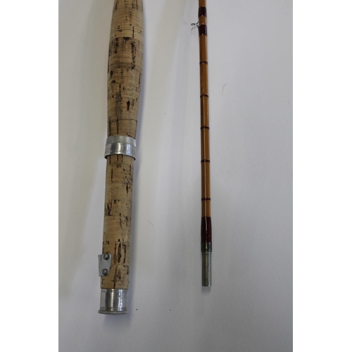 2136 - HARDY FISHING ROD - CC DE FRANCE a modern Hardy split cane rod, 8 1/2ft two piece rod CC De France, ... 