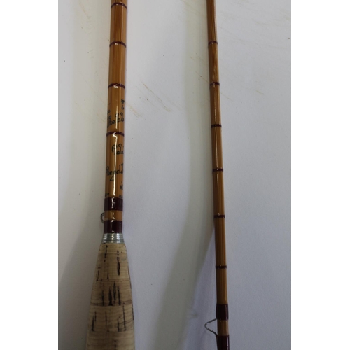 2136 - HARDY FISHING ROD - CC DE FRANCE a modern Hardy split cane rod, 8 1/2ft two piece rod CC De France, ... 