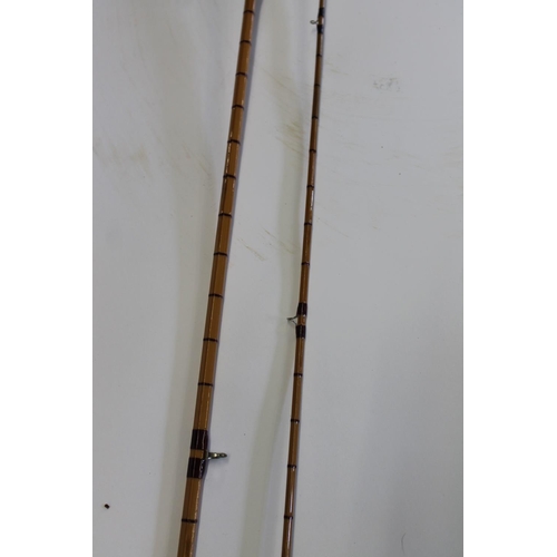 2136 - HARDY FISHING ROD - CC DE FRANCE a modern Hardy split cane rod, 8 1/2ft two piece rod CC De France, ... 