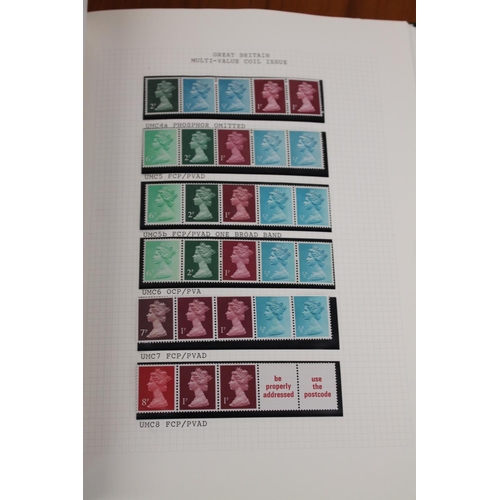 1404A - GREAT BRITAIN STAMPS - DEFINITIVE COLLECTION 10 albums with examples from the 1980's onwards, with h... 