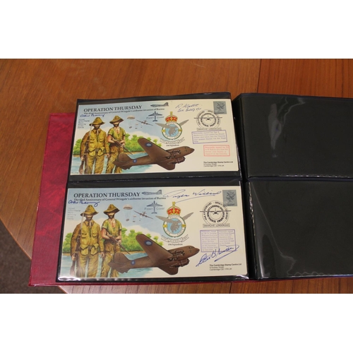 1401 - FIVE ALBUMS OF SIGNED FIRST DAY COVERS - AVIATION, MILITARY & OTHER EXAMPLES approx 435 covers in fi... 